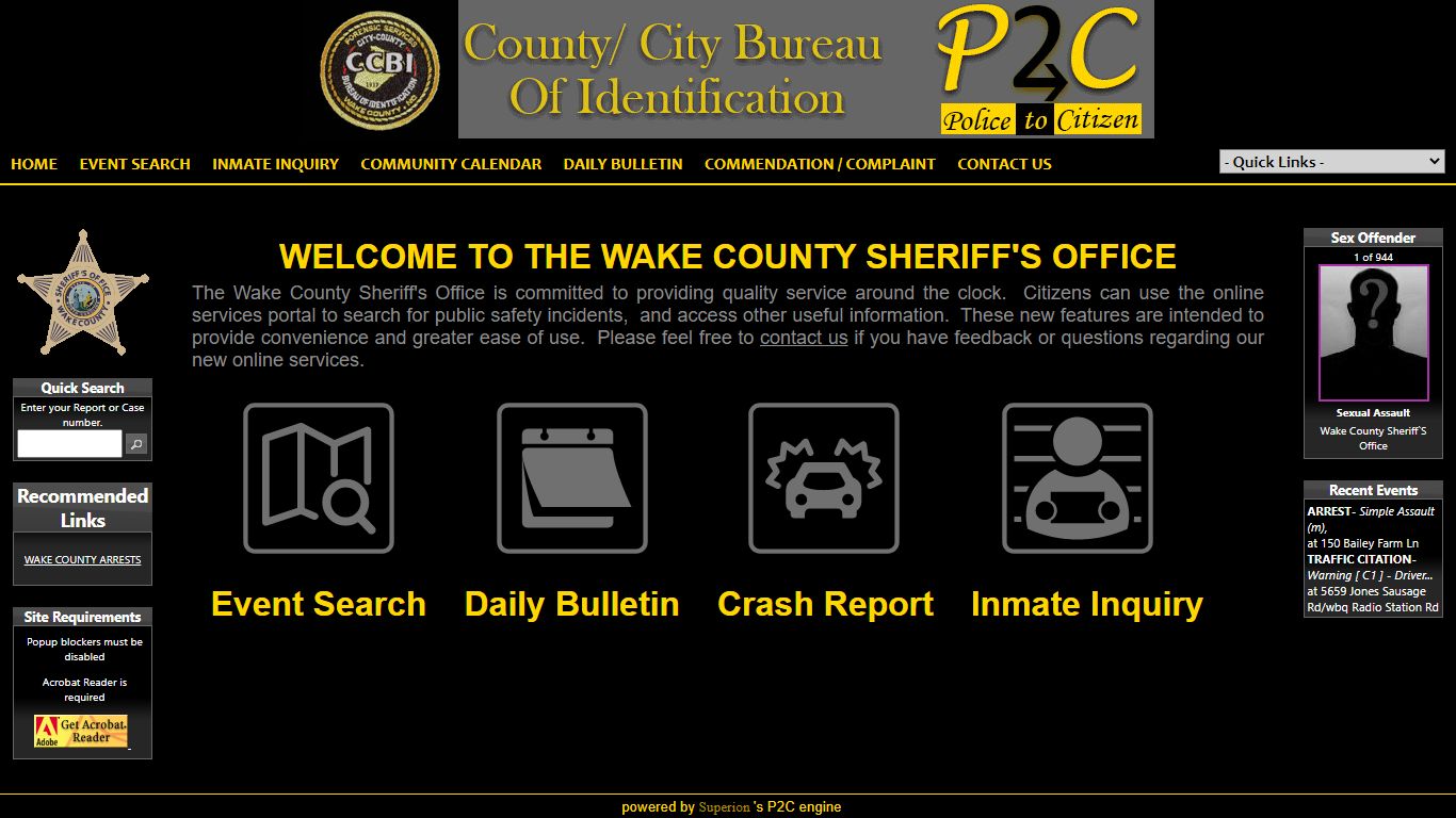 Wake County Sheriff's Office P2C
